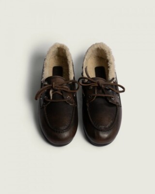 Boat Loafer Brushed - Fur leather